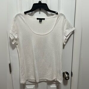 Sequined White Short Sleeve Top